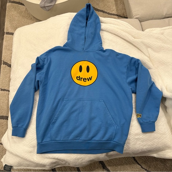 Drew House Hoodie size L Sky Blue Justin Bieber - Picture 1 of 16